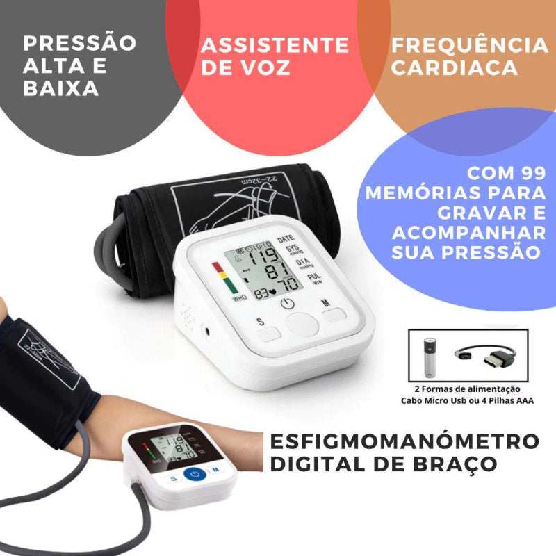 Medidor de Pressão de Braço - Smart Oferta Certa
